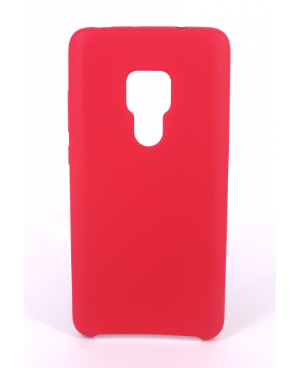 Coque Silicone Gomme Intérieur Façon Velours Huawei Mate 20 - Framboise