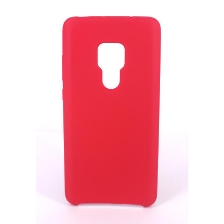 Coque Silicone Gomme Intérieur Façon Velours Huawei Mate 20 - Framboise