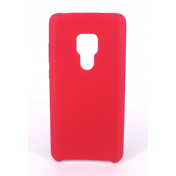 Coque Silicone Gomme Intérieur Façon Velours Huawei Mate 20 - Framboise