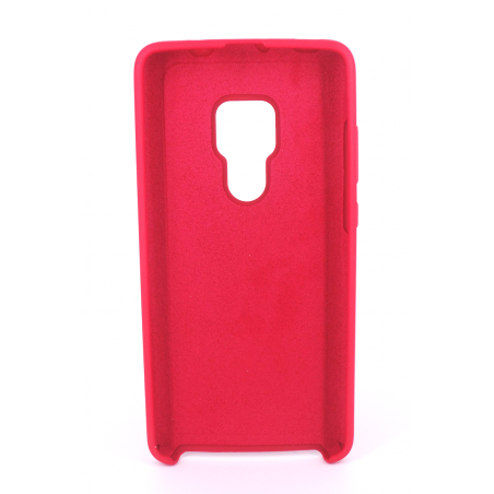Coque Silicone Gomme Intérieur Façon Velours Huawei Mate 20 - Framboise