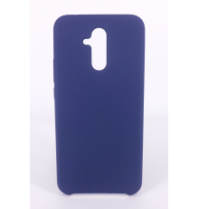 Coque Silicone Gomme Intérieur Façon Velours Huawei Mate 20 Lite - Bleu Nuit