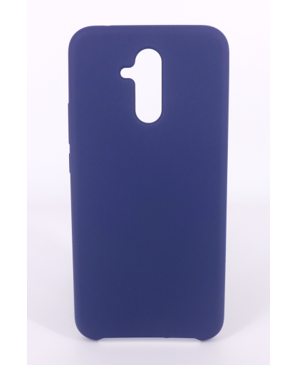 Coque Silicone Gomme Intérieur Façon Velours Huawei Mate 20 Lite - Bleu Nuit