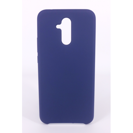 Coque Silicone Gomme Intérieur Façon Velours Huawei Mate 20 Lite - Bleu Nuit