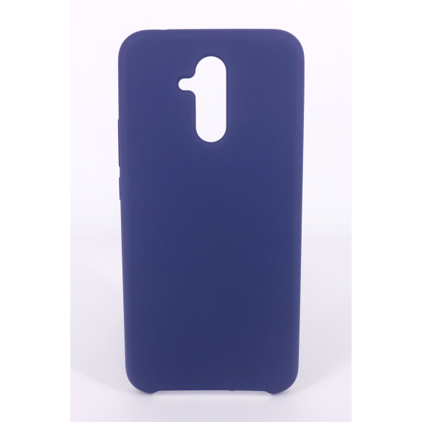 Coque Silicone Gomme Intérieur Façon Velours Huawei Mate 20 Lite - Bleu Nuit