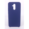 Coque Silicone Gomme Intérieur Façon Velours Huawei Mate 20 Lite - Bleu Nuit