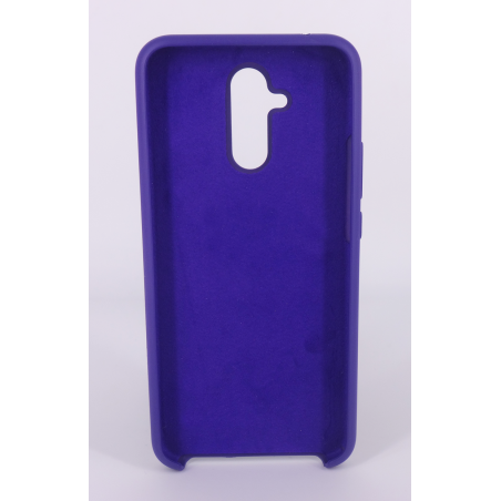 Coque Silicone Gomme Intérieur Façon Velours Huawei Mate 20 Lite - Violet Ultra