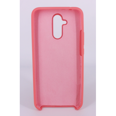 Coque Silicone Gomme Intérieur Façon Velours Huawei Mate 20 Lite - Rose Saumon
