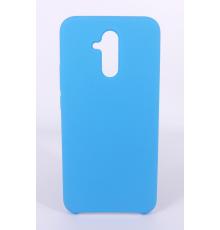 Coque Silicone Gomme Intérieur Façon Velours Huawei Mate 20 Lite - Bleu Ciel