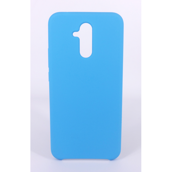 Coque Silicone Gomme Intérieur Façon Velours Huawei Mate 20 Lite - Bleu Ciel