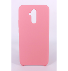 Coque Silicone Gomme Intérieur Façon Velours Huawei Mate 20 Lite - Rose Clair