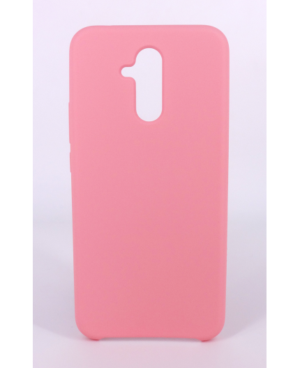 Coque Silicone Gomme Intérieur Façon Velours Huawei Mate 20 Lite - Rose Clair