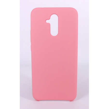 Coque Silicone Gomme Intérieur Façon Velours Huawei Mate 20 Lite - Rose Clair