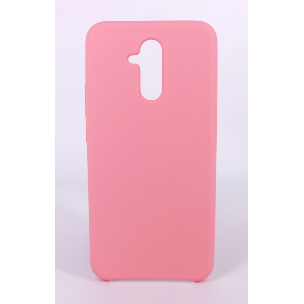Coque Silicone Gomme Intérieur Façon Velours Huawei Mate 20 Lite - Rose Clair