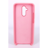 Coque Silicone Gomme Intérieur Façon Velours Huawei Mate 20 Lite - Rose Clair