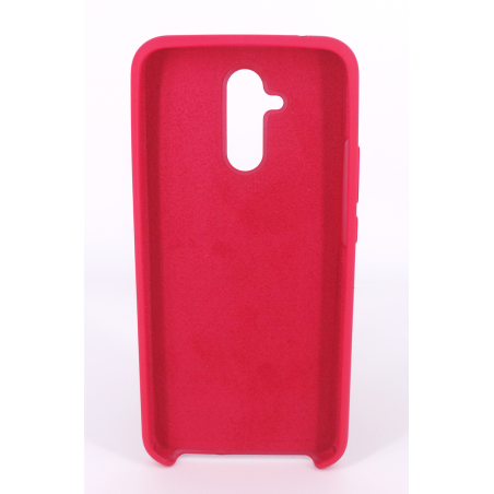 Coque Silicone Gomme Intérieur Façon Velours Huawei Mate 20 Lite - Framboise