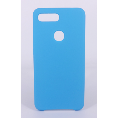 Coque Silicone Gomme Intérieur Façon Velours Xiaomi MI 8 Lite - Bleu Ciel