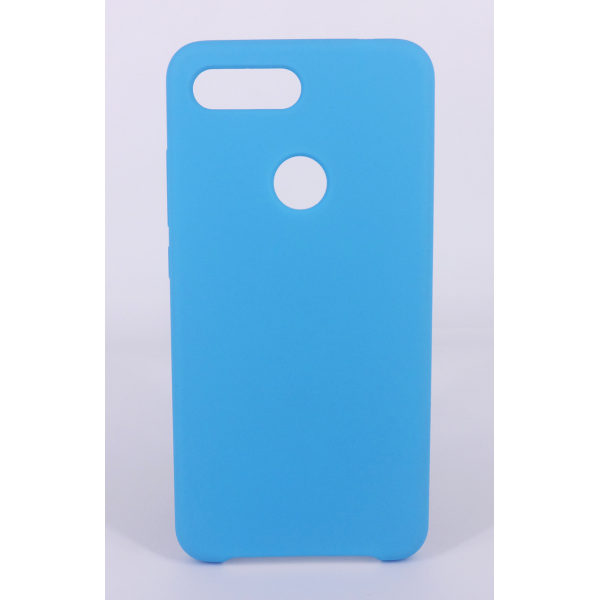 Coque Silicone Gomme Intérieur Façon Velours Xiaomi MI 8 Lite - Bleu Ciel