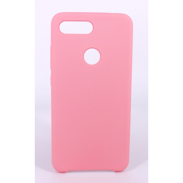 Coque Silicone Gomme Intérieur Façon Velours Xiaomi MI 8 Lite - Rose Clair