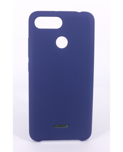 Coque Silicone Gomme Intérieur Façon Velours Xiaomi Redmi 6 - Bleu Nuit