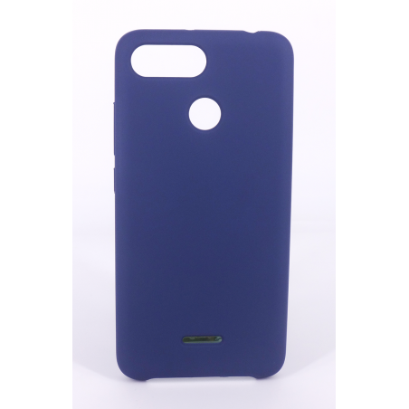 Coque Silicone Gomme Intérieur Façon Velours Xiaomi Redmi 6 - Bleu Nuit