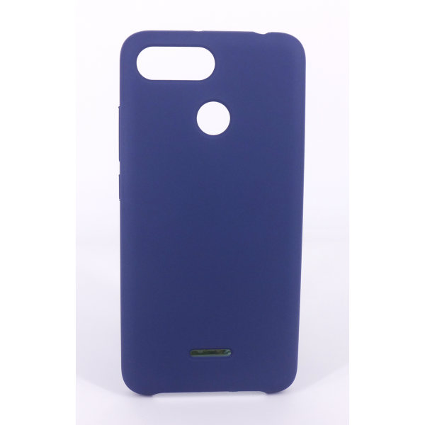 Coque Silicone Gomme Intérieur Façon Velours Xiaomi Redmi 6 - Bleu Nuit