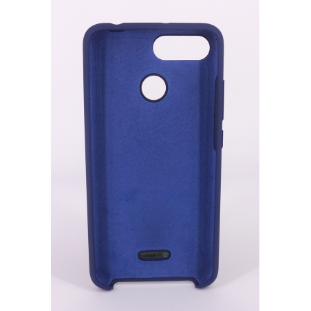 Coque Silicone Gomme Intérieur Façon Velours Xiaomi Redmi 6 - Bleu Nuit
