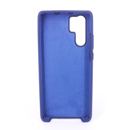 Coque Silicone Gomme Intérieur Façon Velours Huawei P30 Pro - Bleu Nuit