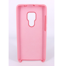 Coque Silicone Gomme Intérieur Façon Velours Huawei Mate 20 - Rose Clair