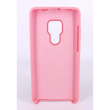 Coque Silicone Gomme Intérieur Façon Velours Huawei Mate 20 - Rose Clair