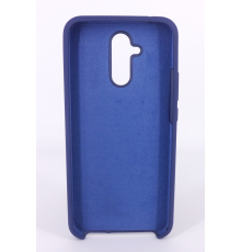 Coque Silicone Gomme Intérieur Façon Velours Huawei Mate 20 Lite - Bleu Nuit