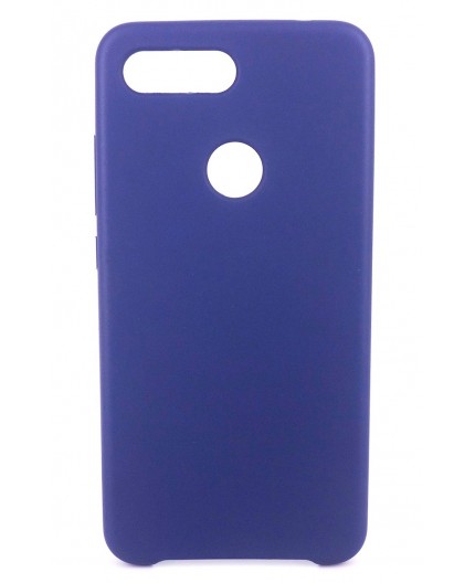 Coque Silicone Gomme Intérieur Façon Velours Xiaomi MI 8 Lite - Bleu Nuit