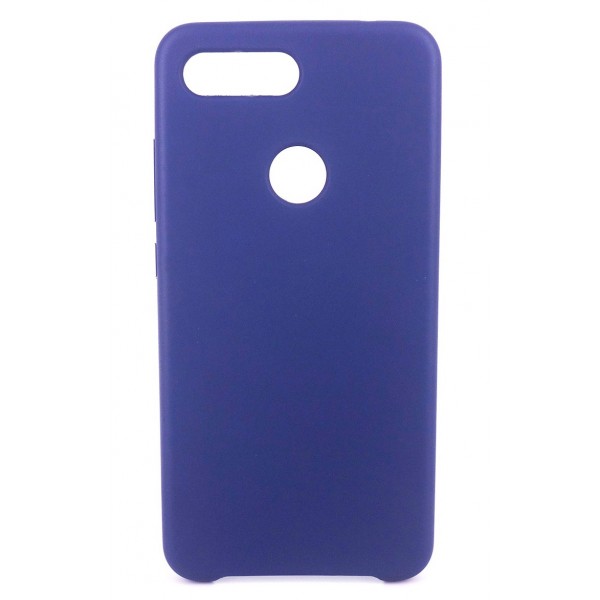 Coque Silicone Gomme Intérieur Façon Velours Xiaomi MI 8 Lite - Bleu Nuit
