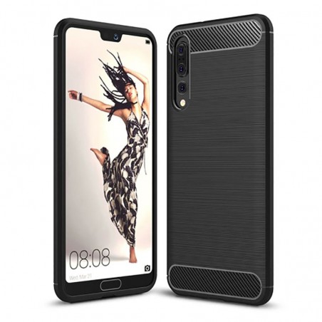 Coque en Fibre de Carbone Huawei P20 Pro et P20 Plus - Noir