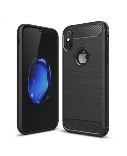 Coque en Fibre de Carbone iPhone X/XS - Noir