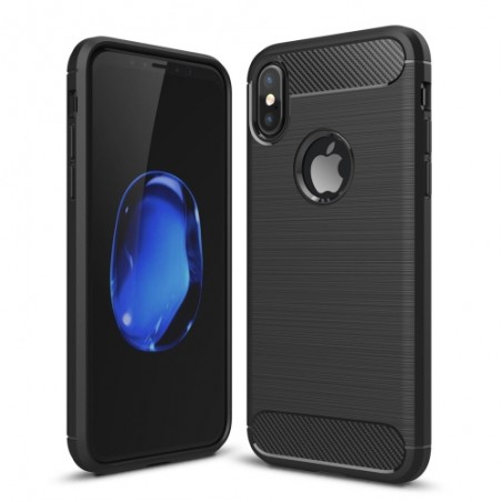 Coque en Fibre de Carbone iPhone X/XS - Noir