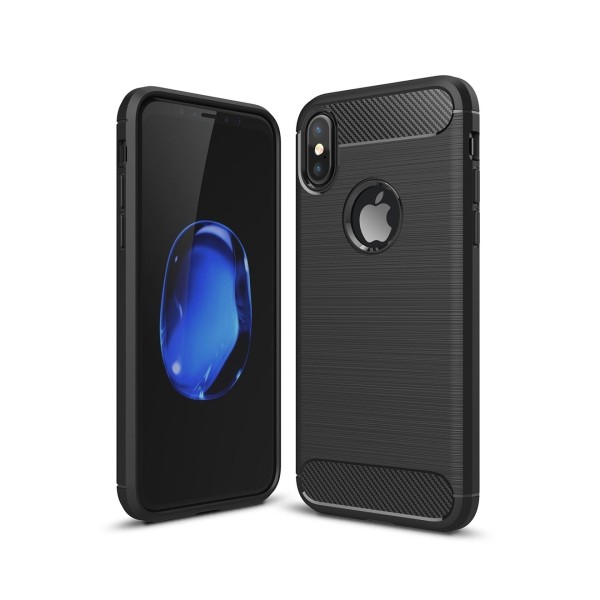 Coque en Fibre de Carbone iPhone X/XS - Noir