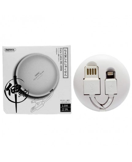 Câble USB/Lightning Rétractable 2 en 1 REMAX Cutebaby RC-099T - Blanc