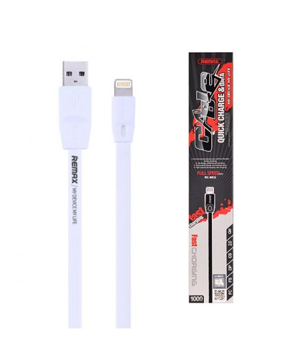 Câble Lightning REMAX RC-001i Full Speed (Charge Rapide) 1 Métre - Blanc