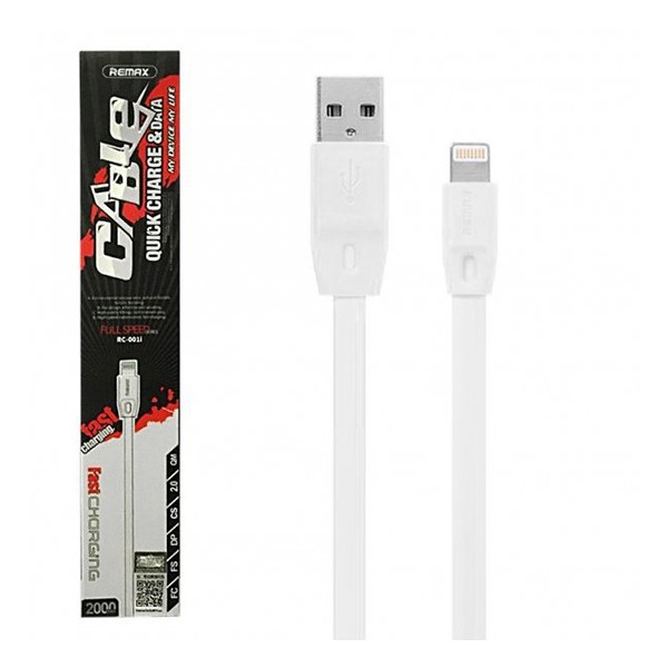 Câble Lightning REMAX RC-001i Full Speed (Charge Rapide) 2 Métres - Blanc