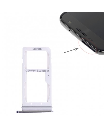 Tiroir double Sim/SD Samsung Galaxy S7 (G930F) - Noir Onyx