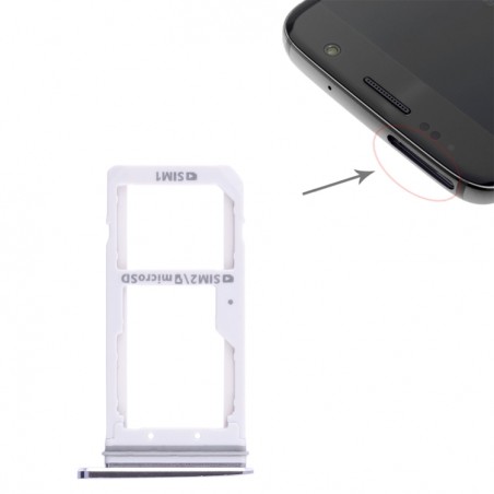 Tiroir double Sim/SD Samsung Galaxy S7 (G930F) - Noir Onyx