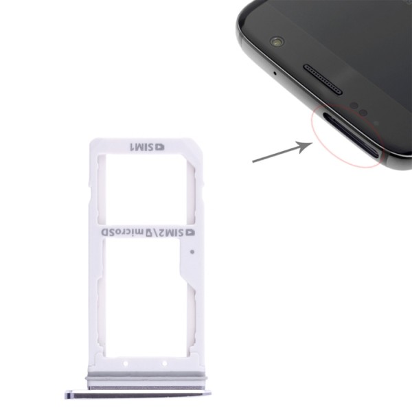 Tiroir double Sim/SD Samsung Galaxy S7 (G930F) - Noir Onyx