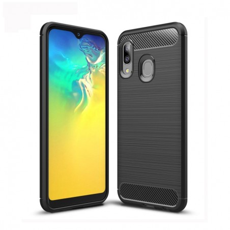 Coque en Fibre de Carbone Samsung Galaxy A20 (A205F) - Noir