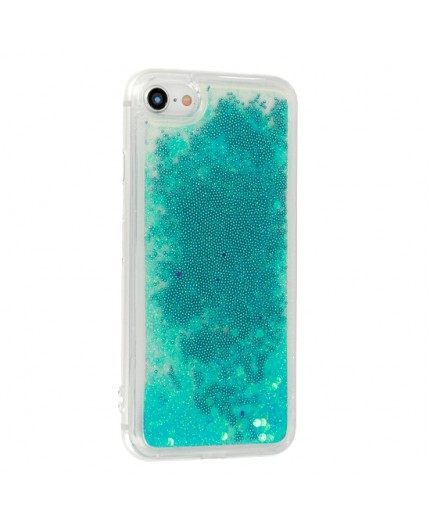 Coque Liquide Paillettes pour iPhone 6/6S - Bleu