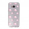 Coque Souple Flaments Roses Samsung Galaxy S8 - Transparent