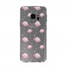 Coque Souple Flaments Roses Samsung Galaxy S9 - Transparent