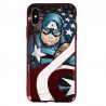 Coque Luxe iPhone X et XS Marvel Capitain America - Rouge