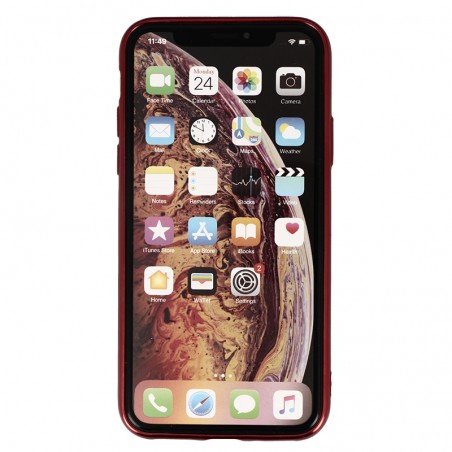 Coque Luxe iPhone X et XS Marvel Capitain America - Rouge