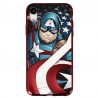 Coque Luxe iPhone XR Marvel Capitain America - Rouge