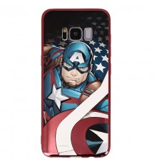 Coque Luxe Samsung Galaxy S8 Marvel Capitain America - Rouge